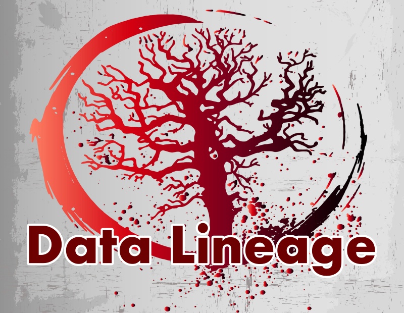Data Lineage - Immagine concept che mostra un albero con le sue ramificazioni (a simboleggiare i dati e la loro trasformazione storica lungo tutto il loro ciclo di vita) all'interno di un cerchio (a simboleggiare i sistemi informativi aziendali