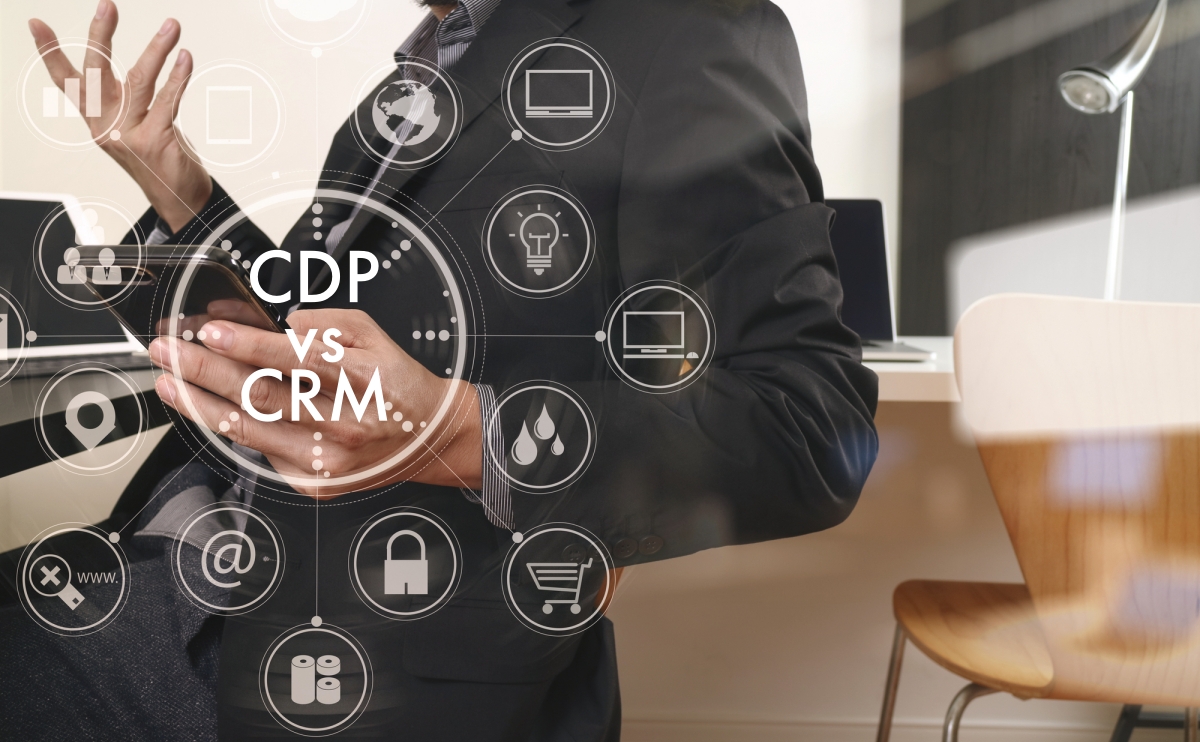 CDP vs CRM - concept grafico