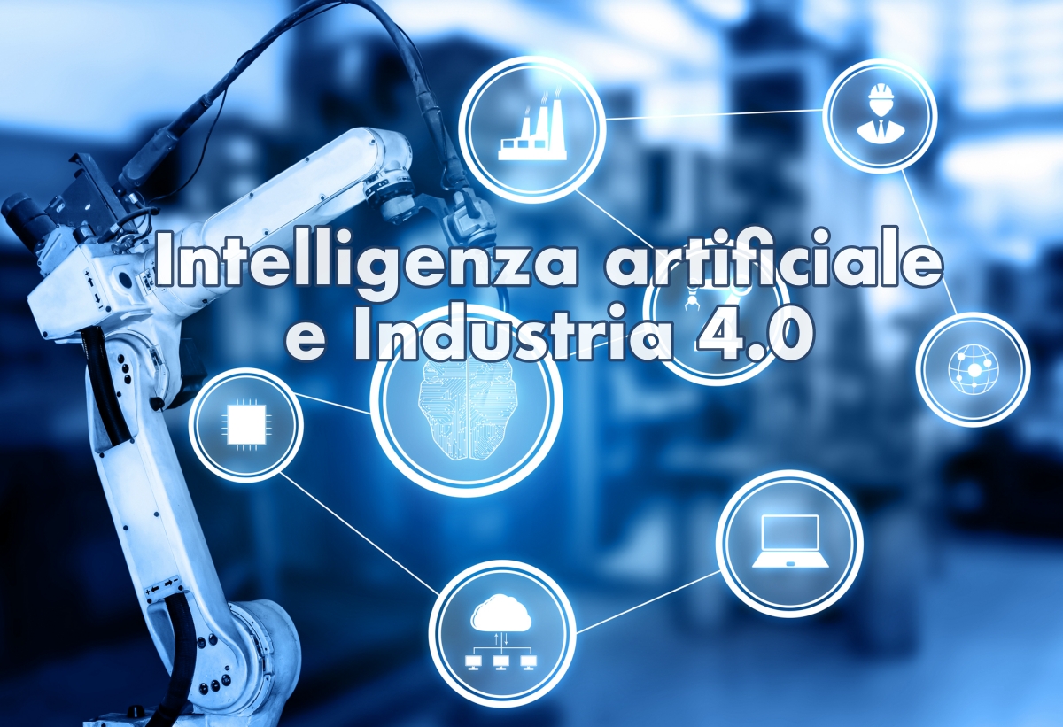 Intelligenza artificiale e Industria 4.0 - concept grafico
