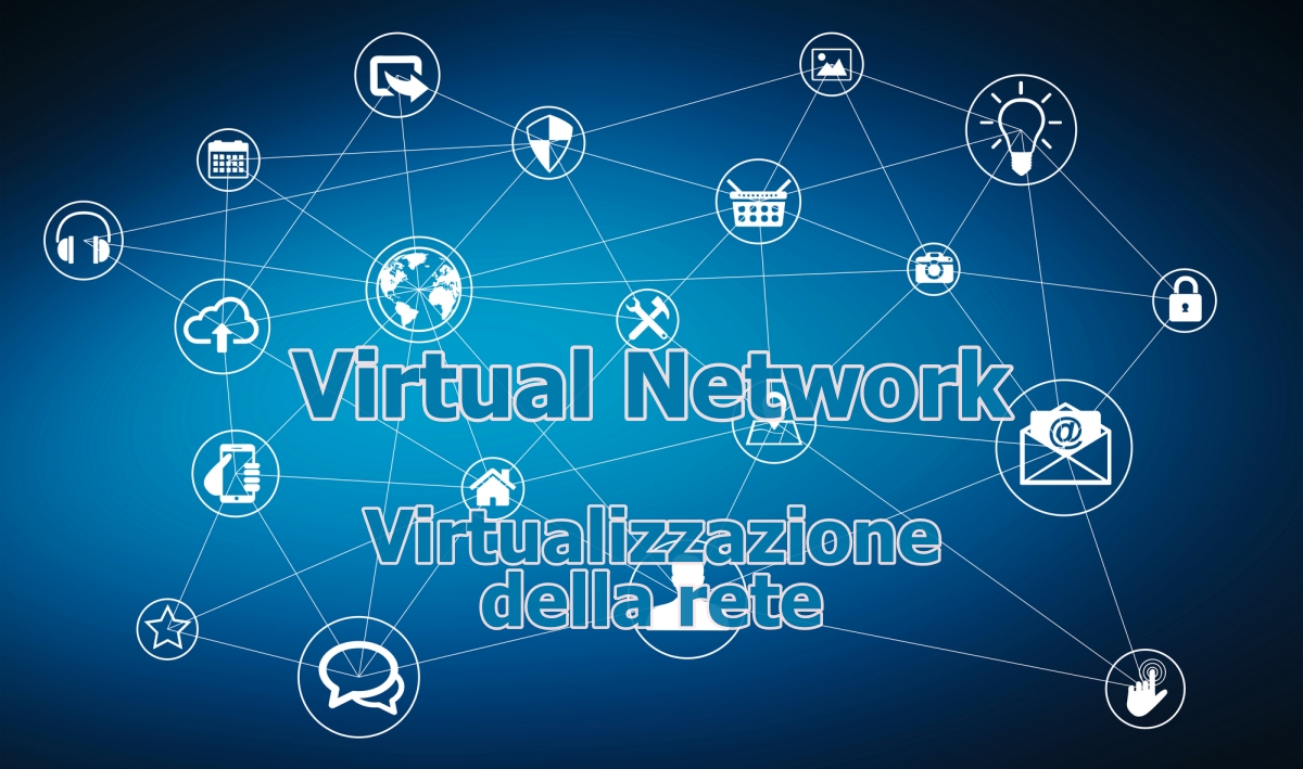 Virtualizzazione della rete - Virtual Network - concept grafico